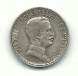Italy Italian Europe Silver Coin 1 Lira Lire 1915 KM57 Quadriga Horse A UNC RARE