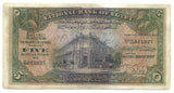 Egypt Egyptian Rare Banknote 5 Pounds 1934 P19b Cook aVF Key Date Cairo Free