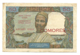 Comoros Madagascar Malagasy 50 Francs P61 1969 Red Overprint UNCATALOGED ERROR
