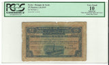 Syria Syrie Syrian Banknote 25 Piastres 1919 P-2 Omayyad Mosque Rare PCGS Graded