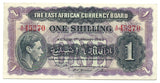 British East Africa Banknote 1 Shilling 1943 P-27 gVF Rare King George Key Old