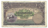 Palestine Currency Board British Mandate Banknote 500 Mils 1939 P6c aVF Israel