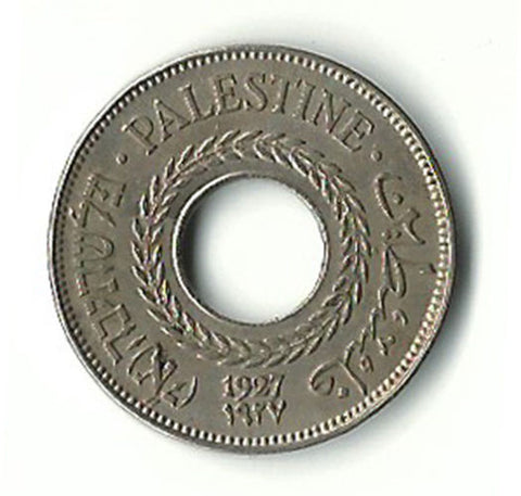 Palestine British Mandate Coin Israel 5 Mils Mil 1927 UNC KM-3 Middle East RARE