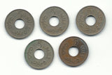 Palestine Coins British Mandate Israel Lot 5 Mil Mils 1927 1934 1939 1942 1942