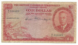 British Caribbean Territories Banknotes 1 Dollar 1950 P1 King George VI Rare Old