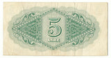 Libya Libyan Tripolitania Banknote 5 Lire 1943 P-M3 Original VF+ Rare Money WW2