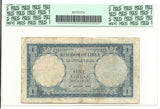 Libya Libia Libyan Banknote 1 Pound 1952 P-16 F Idris PCGS Rare Paper Money OLD