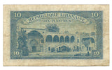 Lebanon Liban Beyrouth Banknote 10 Piastres 1950 P-47 F Middle East Old Rare