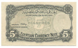 Egypt Egyptian Banknote 5 Piastres 1940 P165a King Farouk Rare Prefix K 7 aUNC
