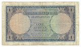 Libya Libia Libyan Banknote 1 Pound 1955 P-20 VF King Idris Era Paper Money Key