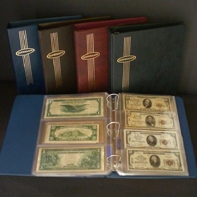 Supersafe Standard Binder Banknotes Coins Sports card Stamp 4 Color 3 Ring Free